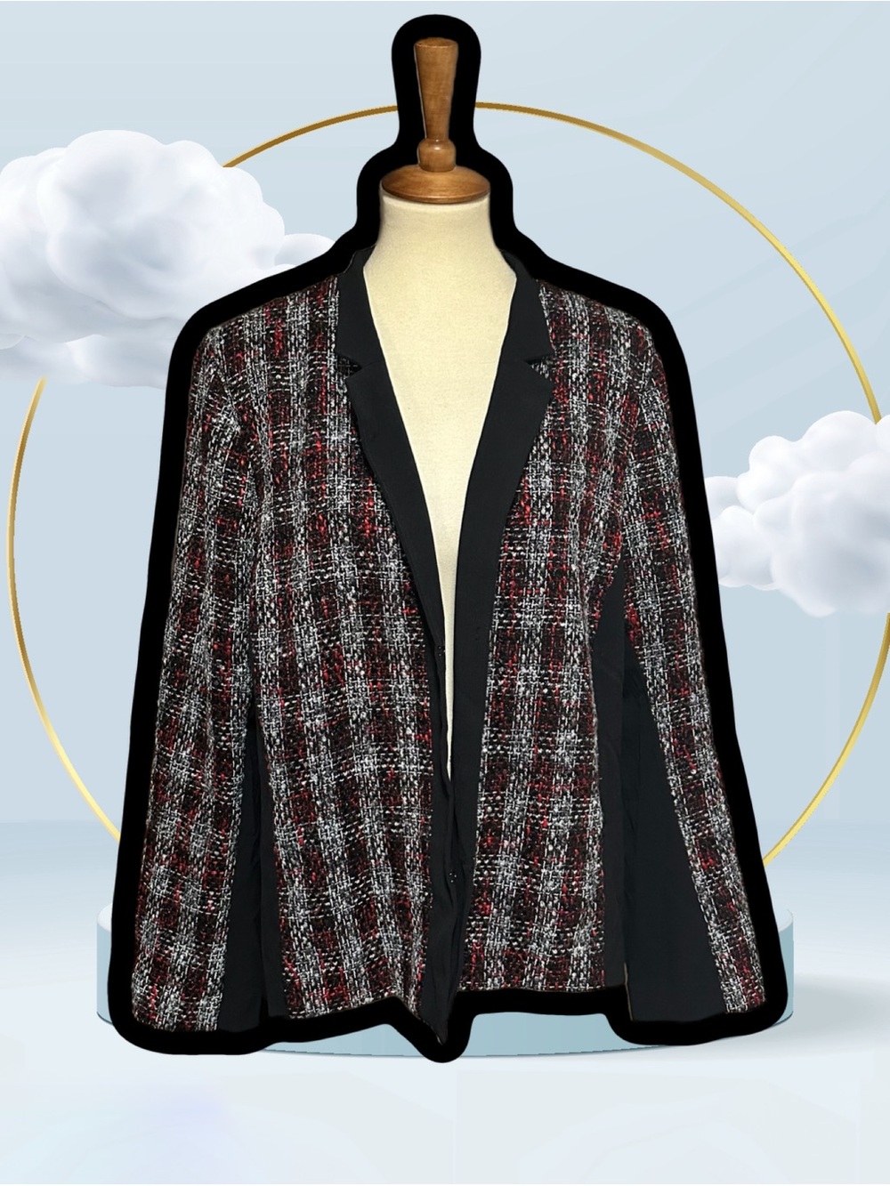 🌈 Stylish Women's Tweed Blazer Jacket